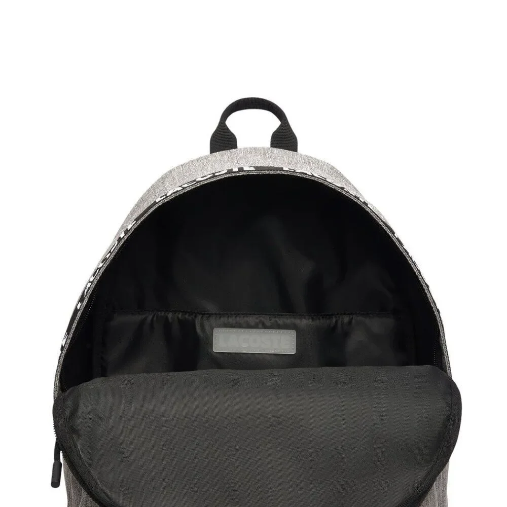 Lacoste Men's Neocroc Laptop Pocket Backpack, Tape Grey Chine
